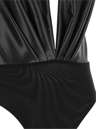 The Andamane Black Polyester Bodysuit