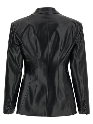 The Andamane Black Polyester Blazer