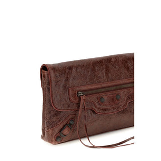 Balenciaga Bordeaux Lamb Ovis Aries Clutch Bag