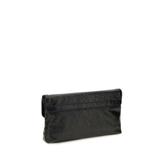 Balenciaga Black Lamb Ovis Aries Clutch Bag