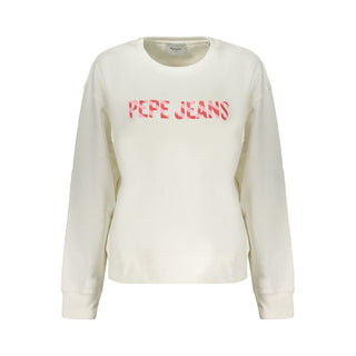 Pepe Jeans White Cotton Women's Sweatshirt