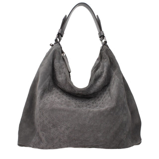 Jimmy Choo Gray Leather Shoulder Bag