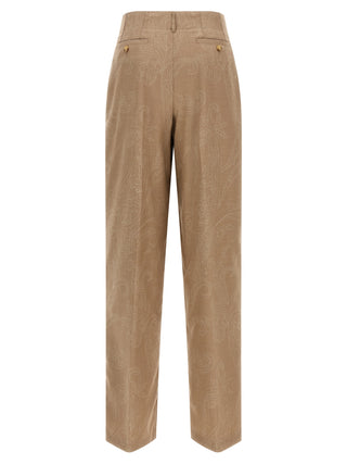 Etro Beige Wool Dress Pants