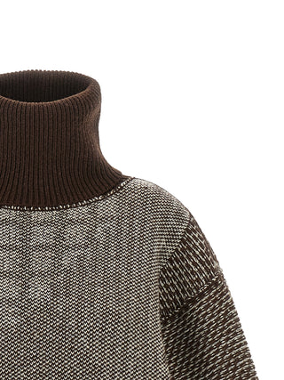 MM6 Maison Margiela Brown Wool Short Dress