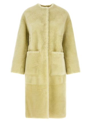 BLANCHA Bicolor Lamb Fur Coat