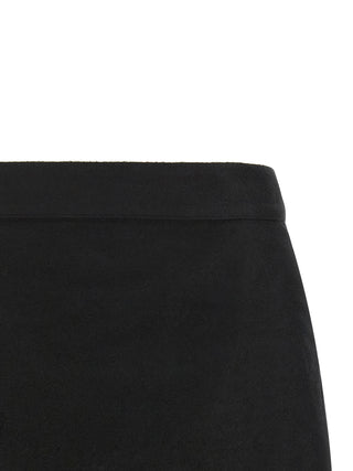Rick Owens Black Ramie Long Skirt