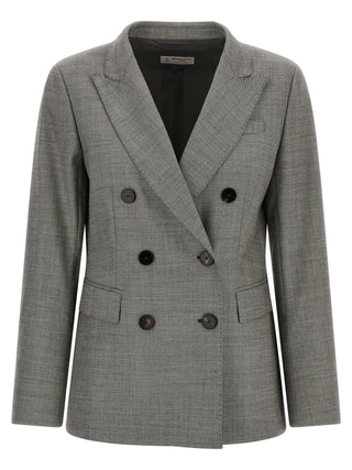 Alberto Biani Gray Wool Blazer