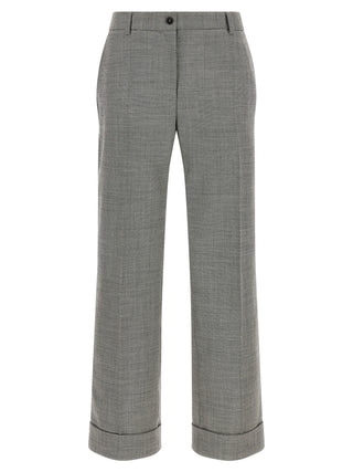 Alberto Biani Gray Wool Flared Pants