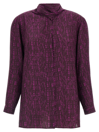 Gianluca Capannolo Purple Silk Blouse