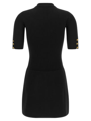 Elisabetta Franchi Black Viscose Short Dress