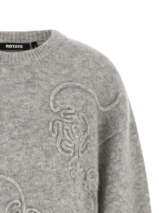 ROTATE BIRGER CHRISTENSEN Gray Wool Cardigan