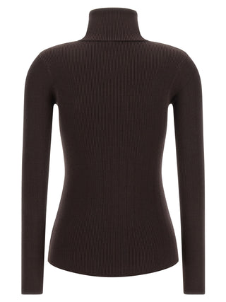 Elisabetta Franchi Brown Lycra Cardigan