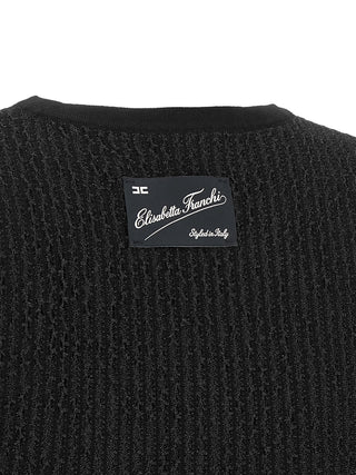 Elisabetta Franchi Black Viscose Sleeveles T-Shirt