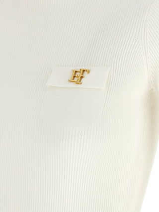 Elisabetta Franchi White Lycra Cardigan