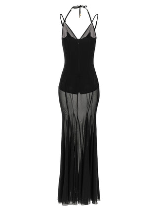 Elisabetta Franchi Black Polyamide Long Dress