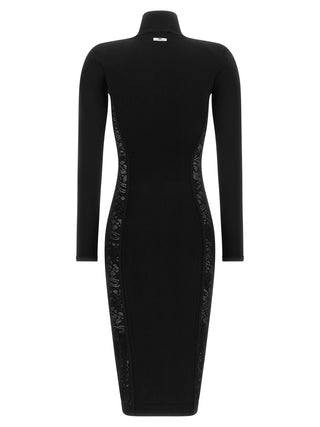 Elisabetta Franchi Black Viscose Midi Dress