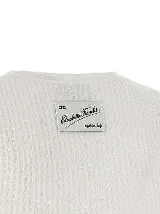 Elisabetta Franchi White Viscose Sleeveles T-Shirt