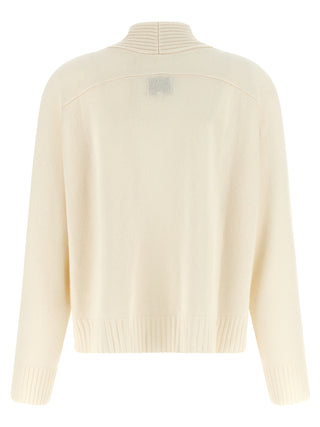 Loulou De Saison White Cashmere Cardigan