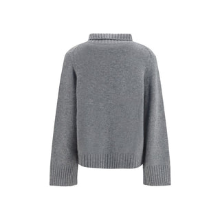 Allude Gray Cashmere Turtleneck