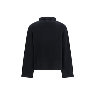 Allude Black Cashmere Turtleneck