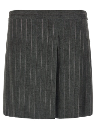 PINKO Gray Polyester Long Skirt