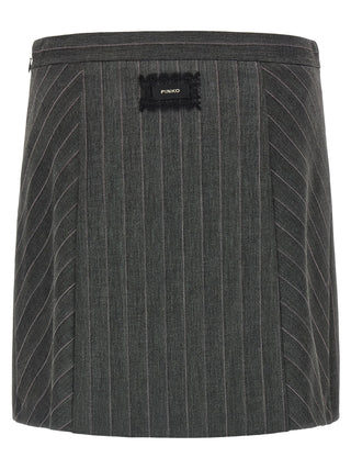 PINKO Gray Polyester Long Skirt