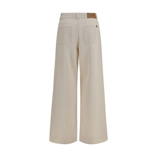Max Mara Beige Cotton Casual Pants