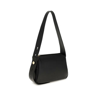 Tory Burch Black Calf Leather Bos Taurus Shoulder Bag