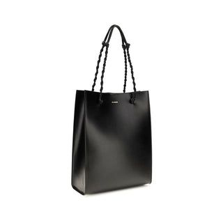 Jil Sander Black Calf Leather Bos Taurus Shoulder Bag