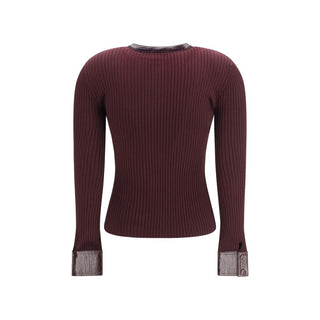 Courrèges Bordeaux Viscose Cardigan