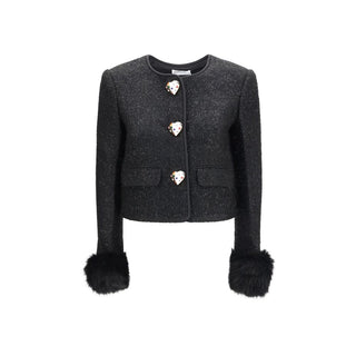 Self-Portrait Black Polyester Jacket