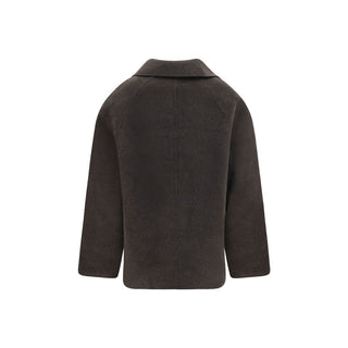 Loulou De Saison Brown Wool Oves Aries Full-Length Jacket