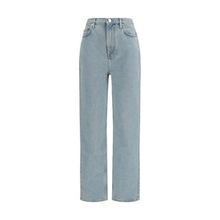 Loulou De Saison Blue Cotton Straight-Leg Jeans