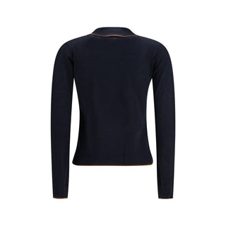 Max Mara Blue Silk Cardigan