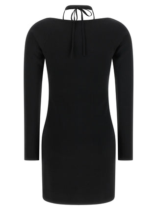 Elisabetta Franchi Black Viscose Short Dress