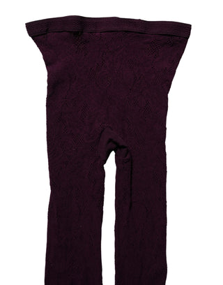 Dries Van Noten Violet Floral Fishnet Tights Stockings Pantyhose Socks