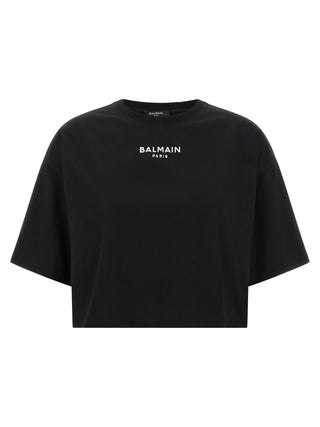 Balmain Black Cotton T-Shirt