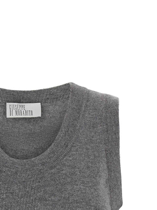 Giuseppe Di Morabito Gray Virgin Wool Sleeveles Sweater