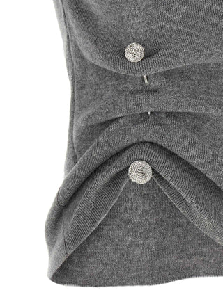 Giuseppe Di Morabito Gray Virgin Wool Sleeveles Sweater