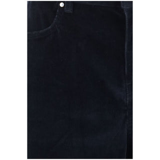 Max Mara Blue Cotton Casual Pants