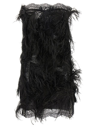 The Attico Black Polyamide Short Dress