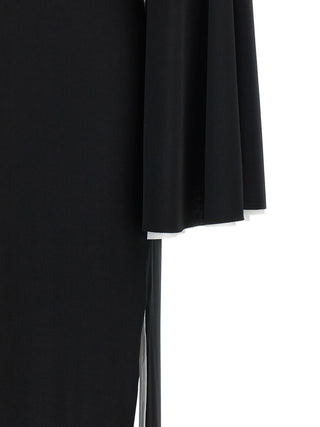 Darkpark Black Polyester Long Dress