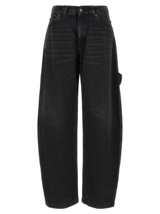 Darkpark Black Cotton Relaxed Fit Jeans