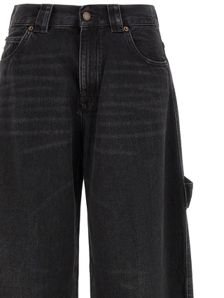 Darkpark Black Cotton Relaxed Fit Jeans