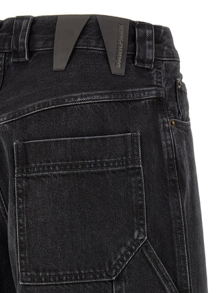 Darkpark Black Cotton Relaxed Fit Jeans