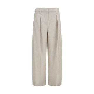 Brunello Cucinelli Beige Wool Oves Aries Dress Pants