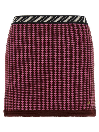 Versace Multicolor Virgin Wool Long Skirt