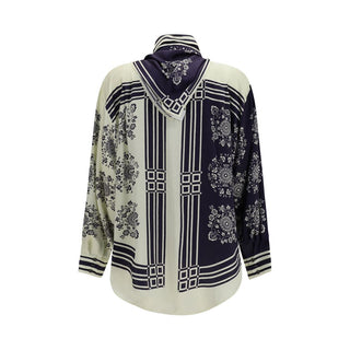 Alemais Blue Silk Shirt