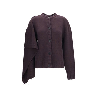 The Attico Brown Wool Oves Aries Cardigan