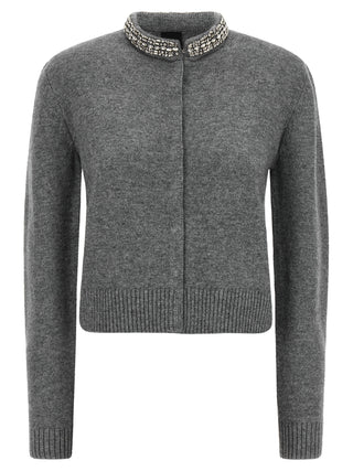PINKO Gray Wool Cardigan